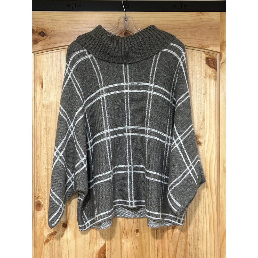 Lane Bryant Women’s Cowl Neck Sweater Brown W White Stripes Size 18-20 NWT